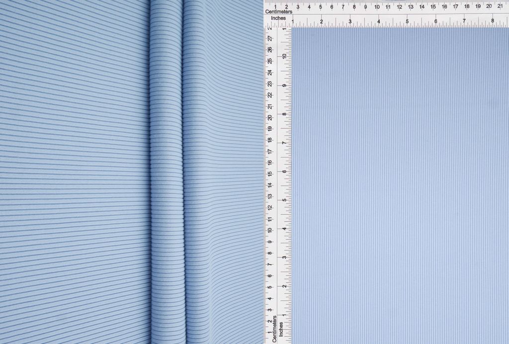 KNT4532 / BLUE / 95%POLY 5%SPAN 2X2 PEACH RIB SOLID