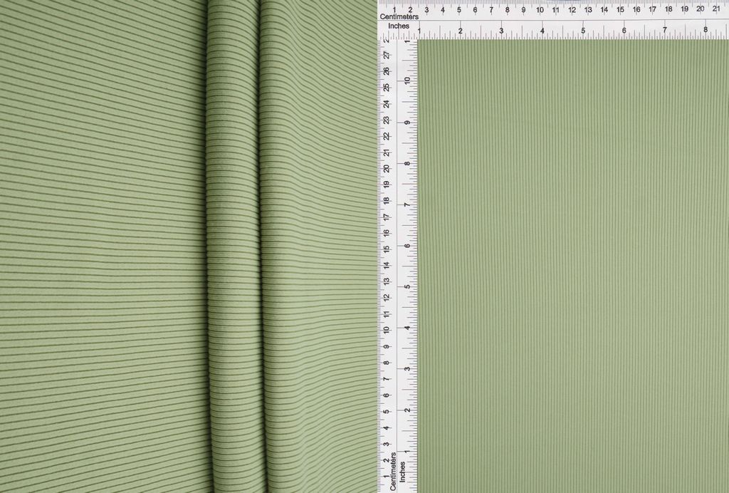 KNT4532 / SAGE / 95%POLY 5%SPAN 2X2 PEACH RIB SOLID