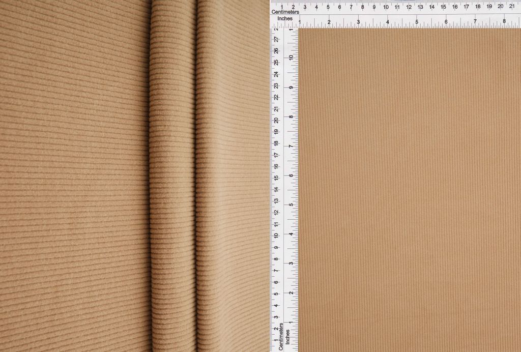 KNT4533 / KHAKI / 93%POLY 7%SPAN 2X2 COOL COTTON FLEECE RIB SOLID