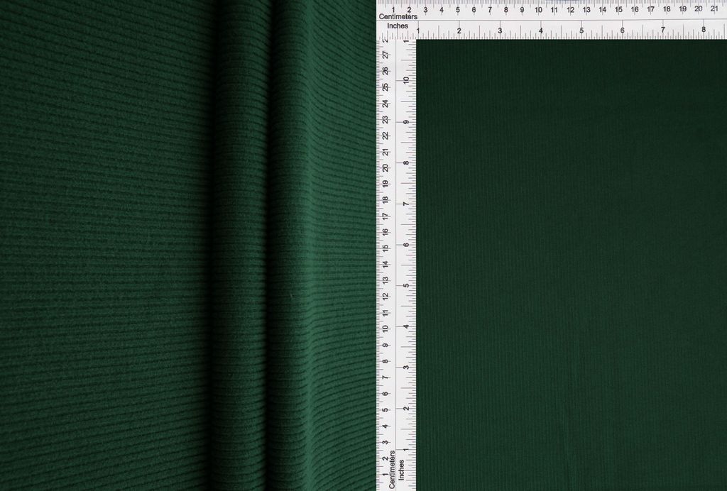 KNT4533 / GREEN / 93%POLY 7%SPAN 2X2 COOL COTTON FLEECE RIB SOLID