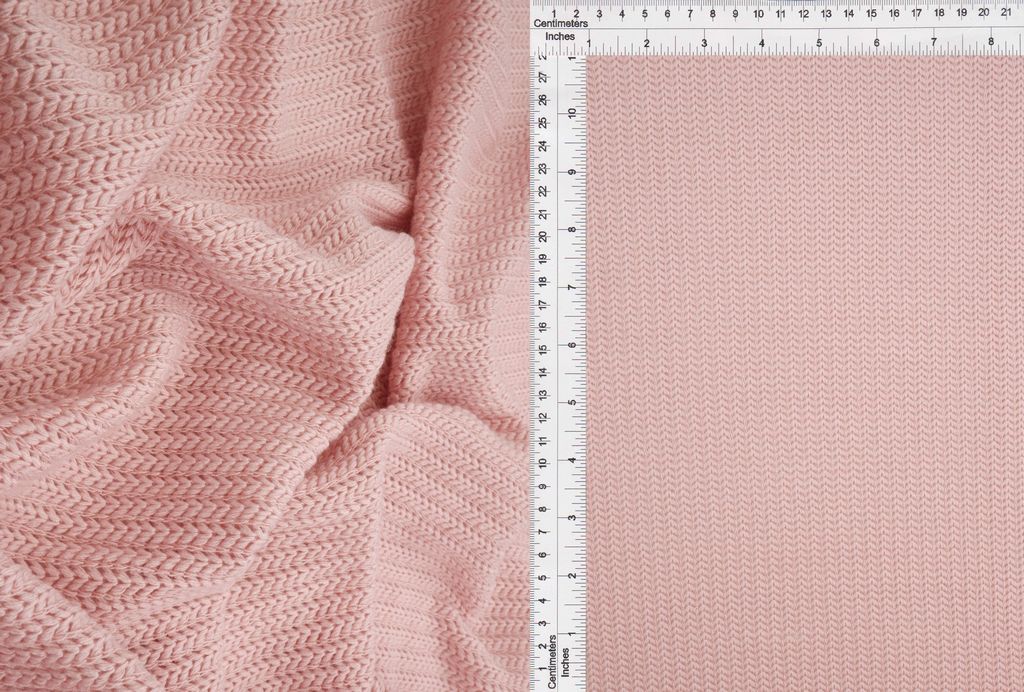 JACQ-4541 / PINK BLUSH / 64%POLY 34%RAYON 2%SPAN SWEATER JACQUARD SOLID