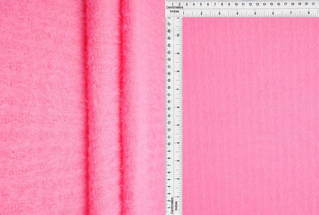 KNT4537 / PINK / 95%NYLON 5%SPAN FEATHER YARN 4X4 RIB