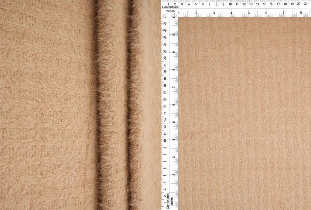 KNT4537 / KHAKI / 95%NYLON 5%SPAN FEATHER YARN 4X4 RIB