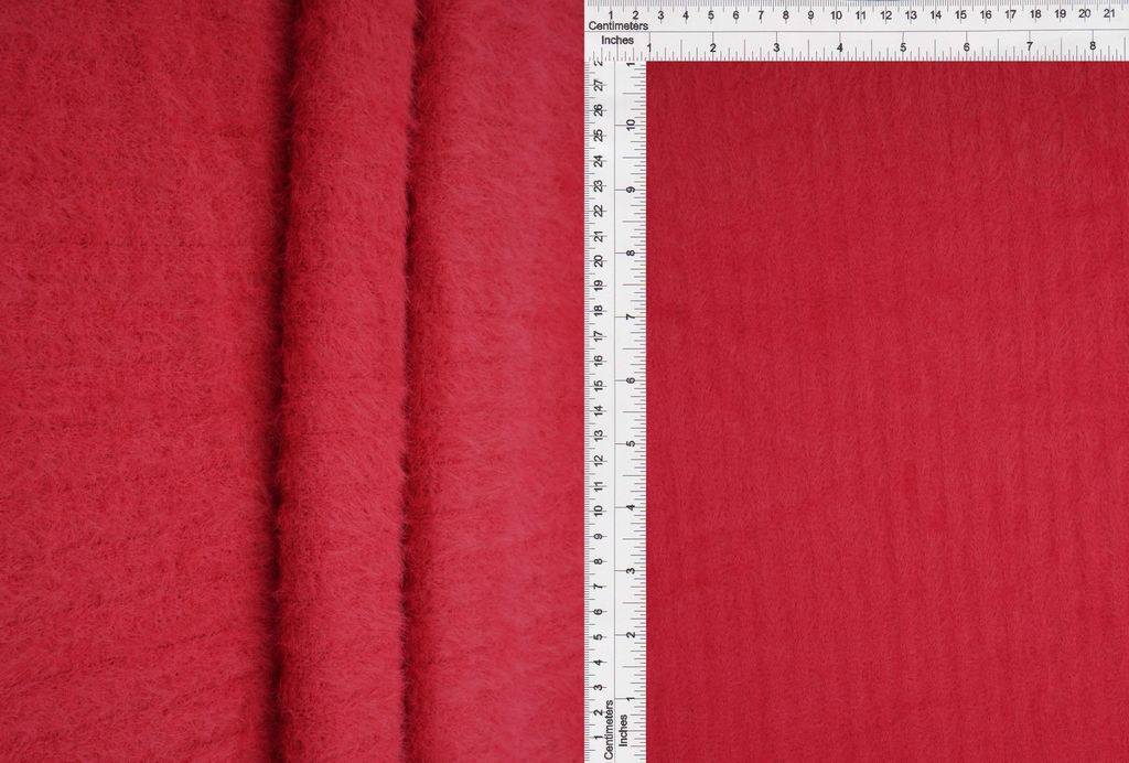 KNT4537 / RED / 95%NYLON 5%SPAN FEATHER YARN 4X4 RIB