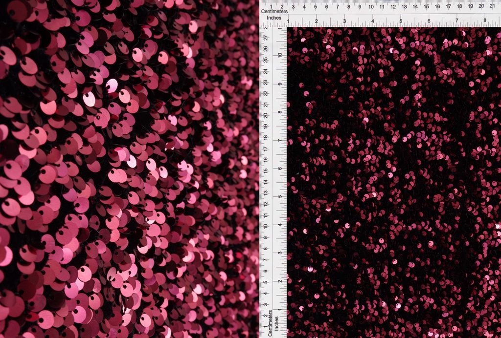 KNT4545 / WINE / 95%POLY 5%SPAN VELVET SEQUIN