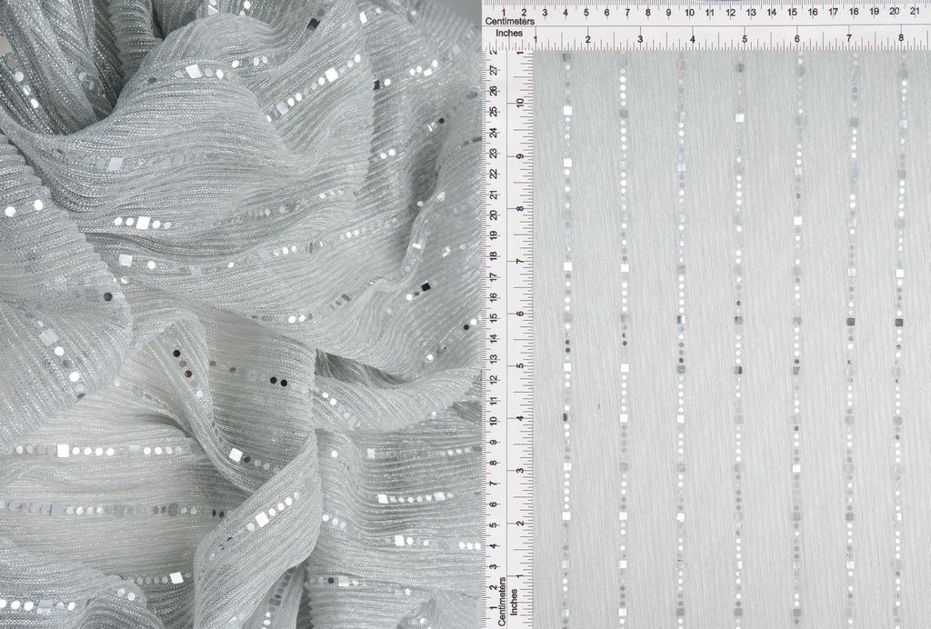 KNT4546 / SILVER / 80%POLY 20%METALLIC PLEAT TRANS