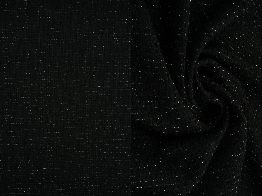 KNT4548 / BLACK / 99%POLY 1%SPANDEX KNIT FANCY BOUCLE