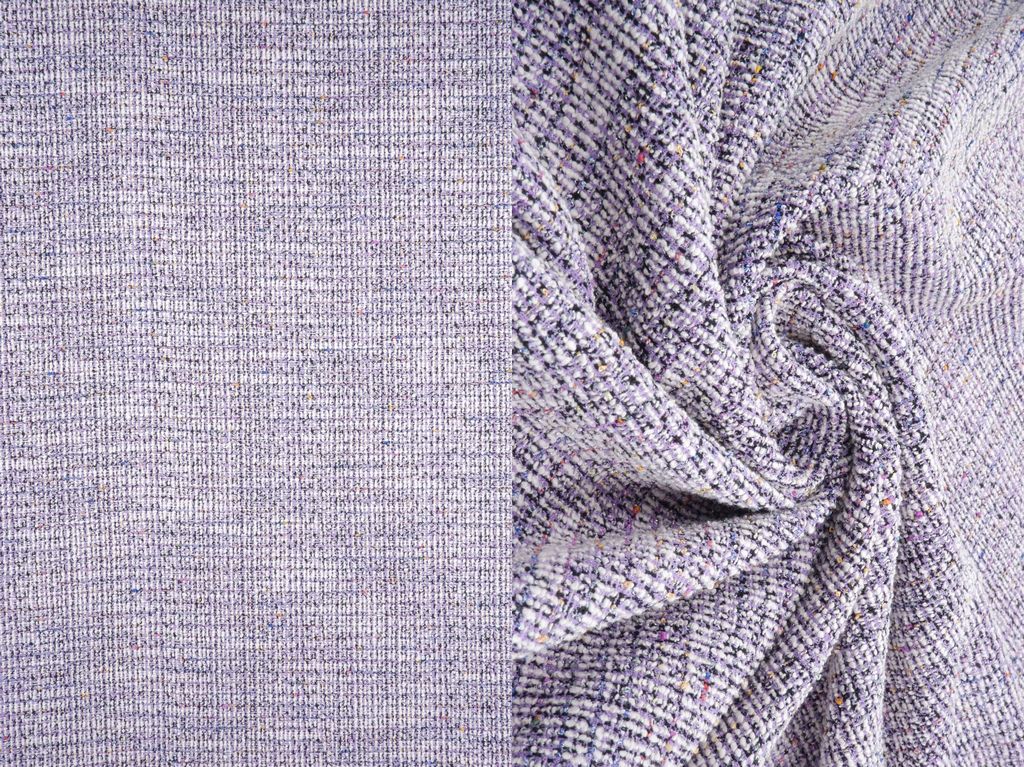 KNT4550 / LAVENDER / 74%P 23%C 2%R 1%SP KNIT BOUCLE MULTI LUREX