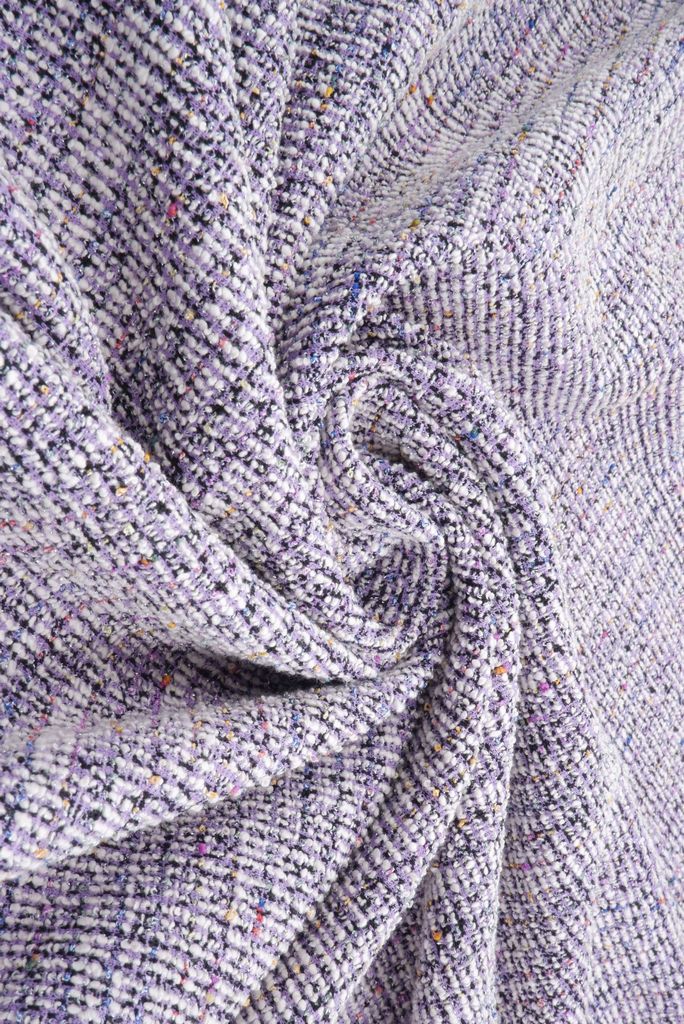 KNT4550 / LAVENDER / 74%P 23%C 2%R 1%SP KNIT BOUCLE MULTI LUREX