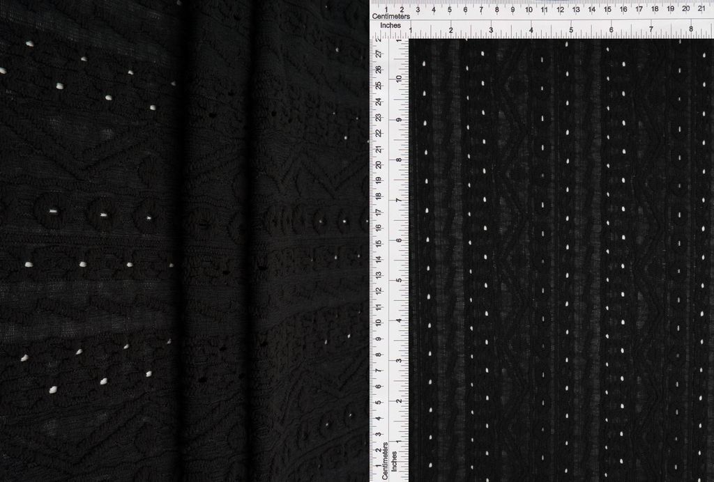 LACE4555 / JET BLACK / 98%POLY 2%SPAN LACE