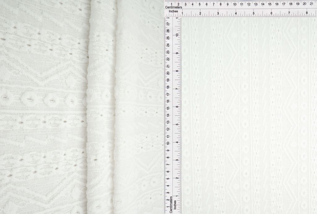 LACE4555 / IVORY / 98%POLY 2%SPAN LACE