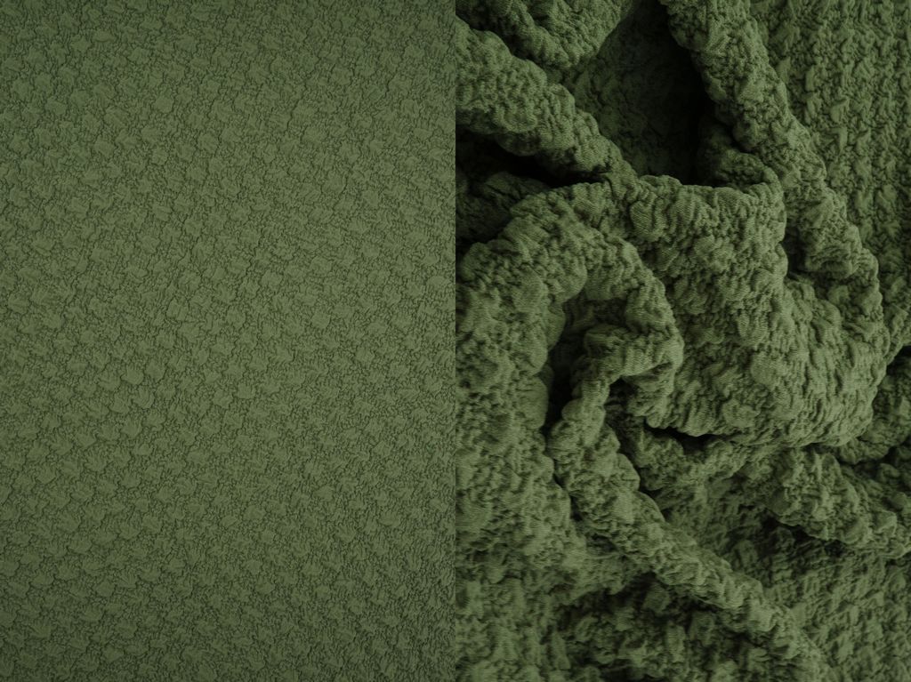 JACQ-4477 / OLIVE VINTAGE / 95%POLY 5%SPAN CAULIFLOWER JACQUARD