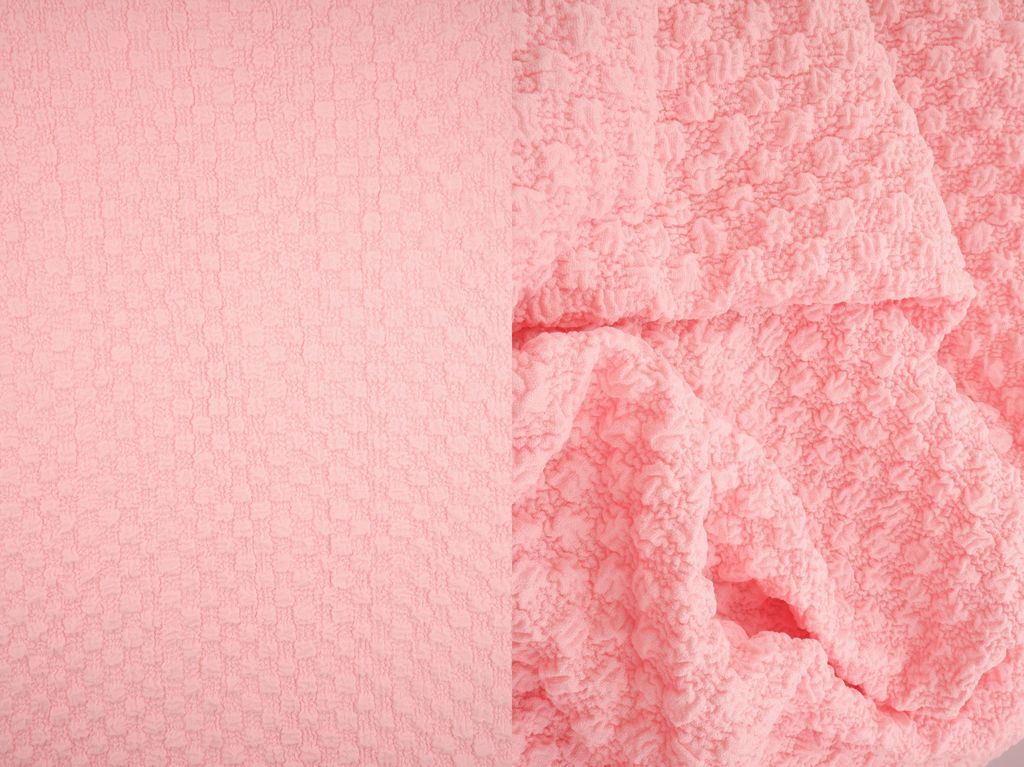 JACQ-4477 / PINK / 95%POLY 5%SPAN CAULIFLOWER JACQUARD