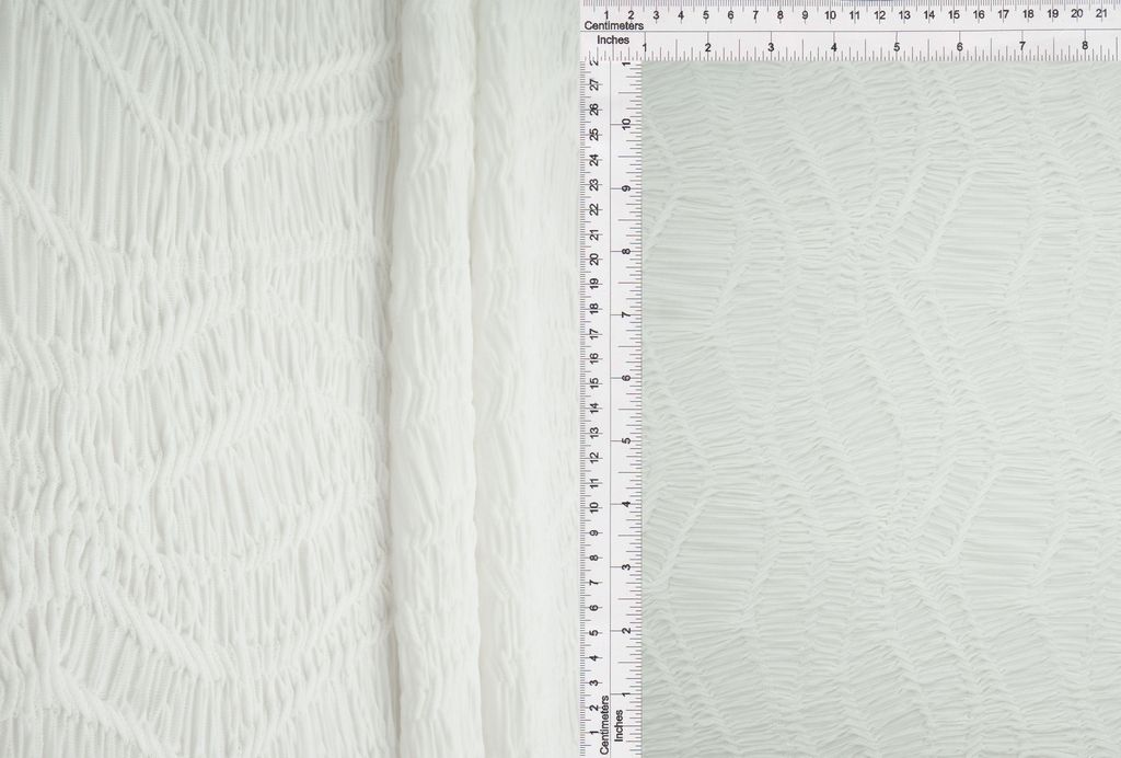 JACQ-4558 / IVORY / 97%POLY 3%SPAN DUSK KNIT JACQUARD