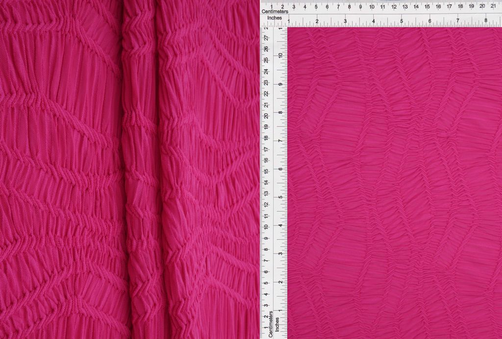 JACQ-4558 / FUCHSIA / 97%POLY 3%SPAN DUSK KNIT JACQUARD