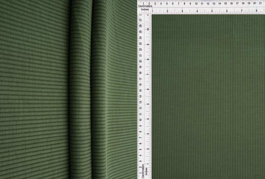 CUP-4603 / OLIVE / 54%RAYON 40%POLY 6%SP CUPRO MODAL DOULBE KNIT RIB