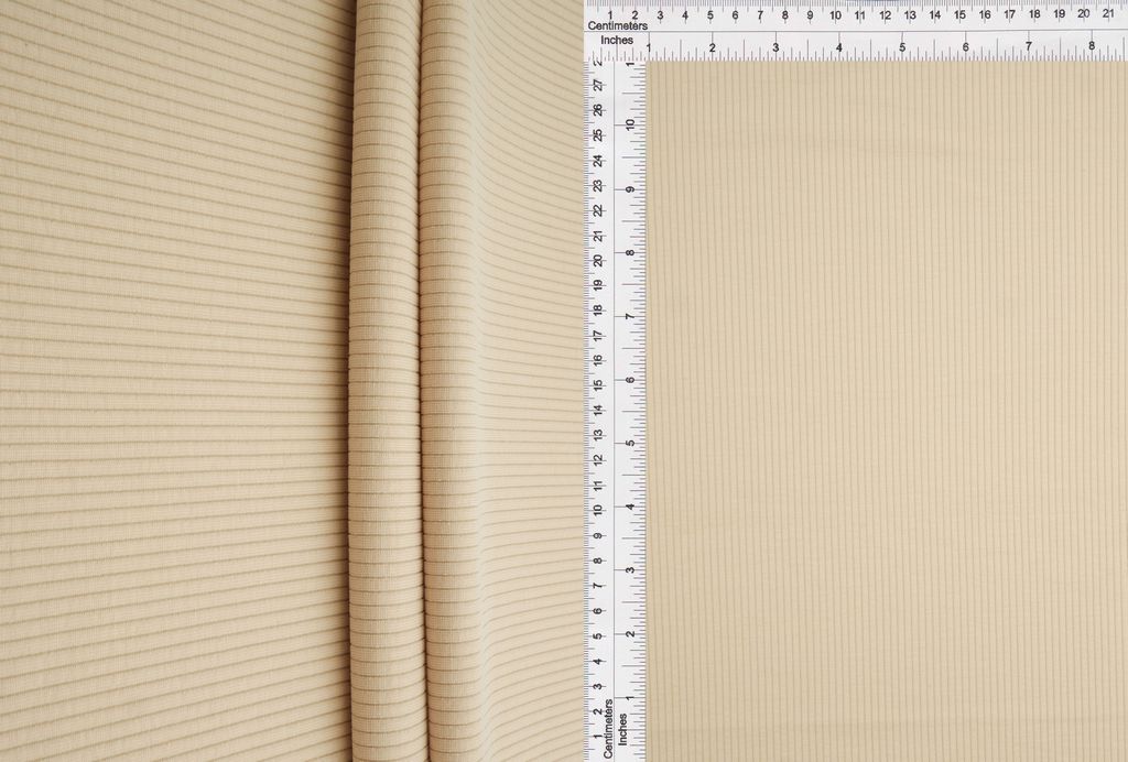 CUP-4603 / BEIGE / 54%RAYON 40%POLY 6%SP CUPRO MODAL DOULBE KNIT RIB