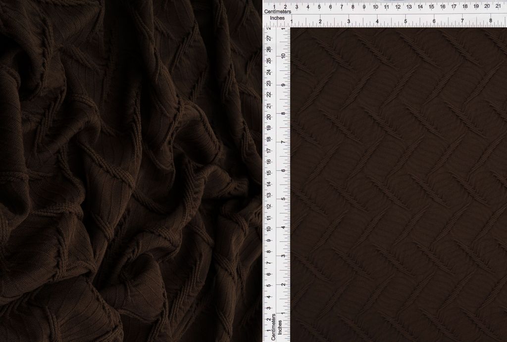 JACQ-4604 / BROWN / 96%POLY 4%SPAN INTERLACED JACQUARD