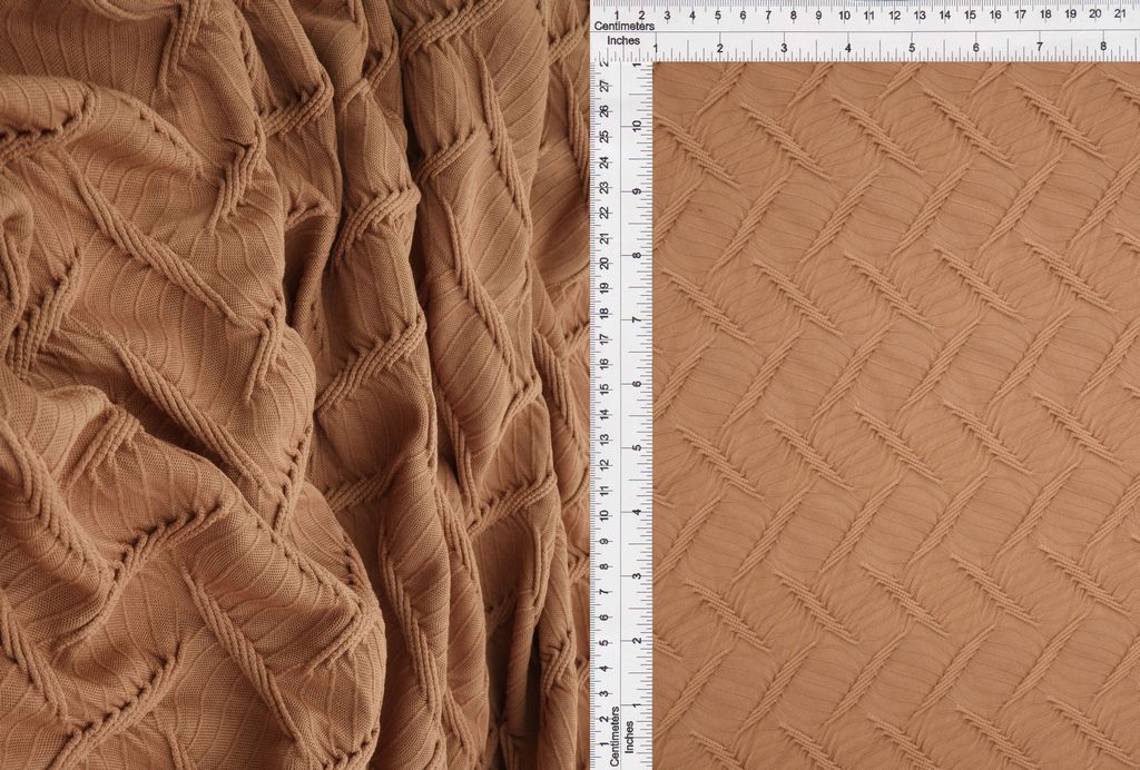 JACQ-4604 / KHAKI / 96%POLY 4%SPAN INTERLACED JACQUARD