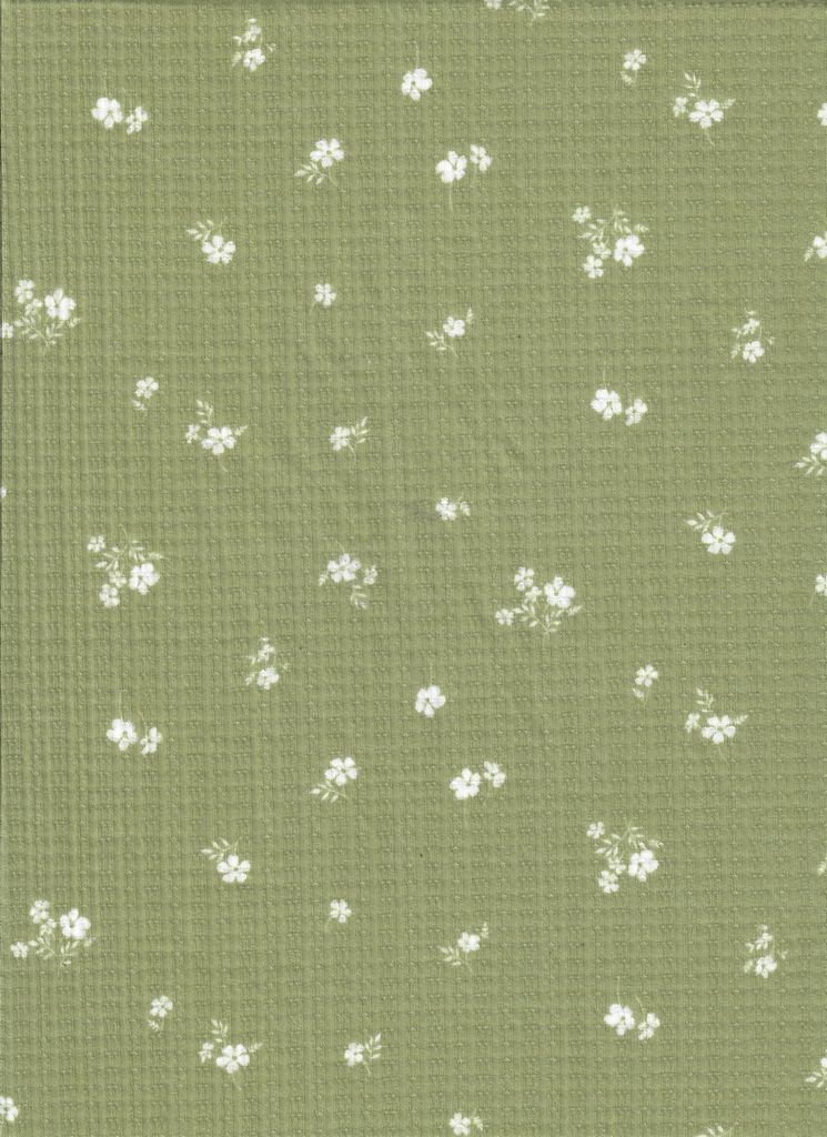KNT3359-Q00620 / SAGE / 86%P 9%R 5%S POINTELLE DITSY RIB PRINT