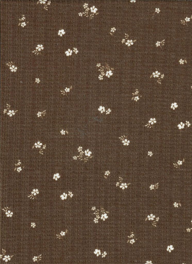KNT3359-Q00620 / BROWN / 86%P 9%R 5%S POINTELLE DITSY RIB PRINT