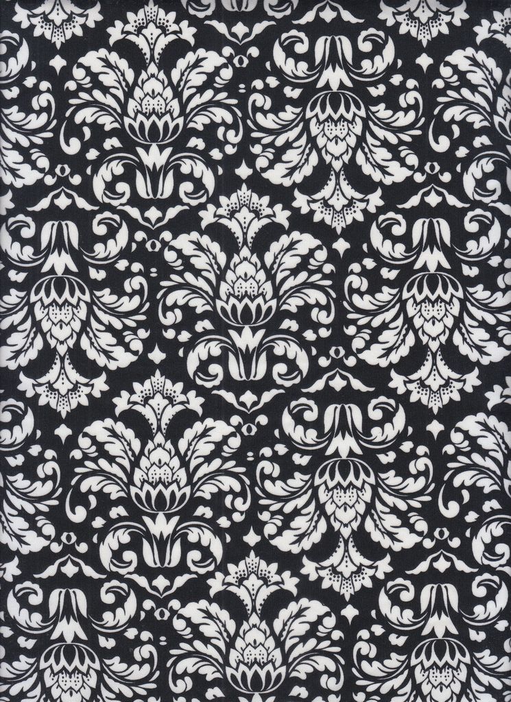 KNT4498-M11378B / BLACK / 96%POLY 4%SPAN DTY DEMASK/ WALL PAPER PRINT