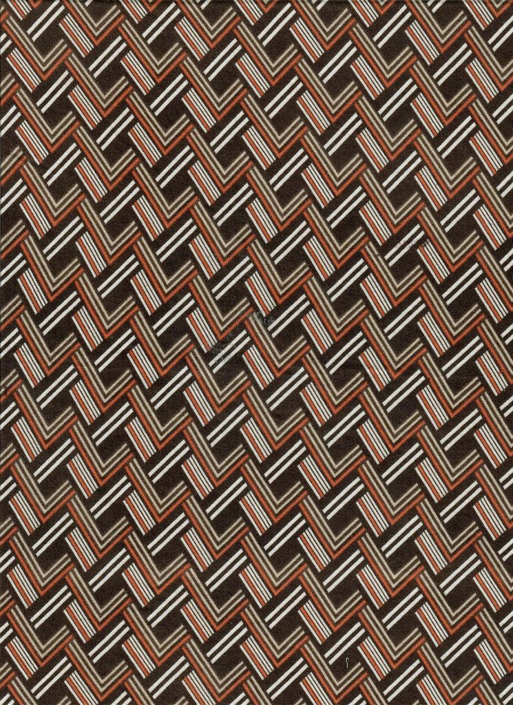 KNT4520-MS11133 / BROWN / 96%POLY 4%SPAN BRUSHED DTY CHEVRON PRINT