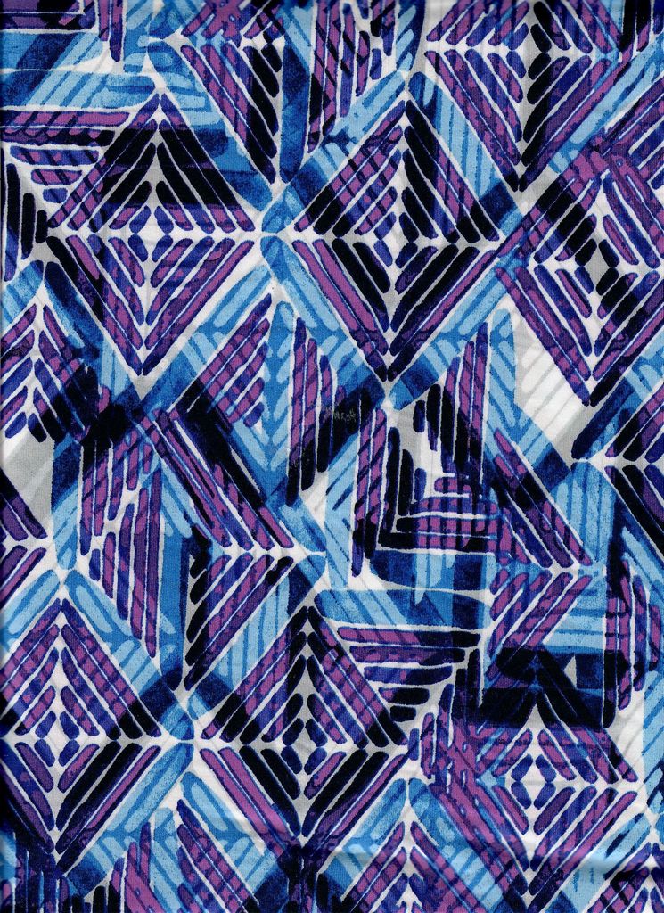 KNT4498-MS11257 / VIOLET / 96%POLY 4%SPAN DTY GEO PRINT