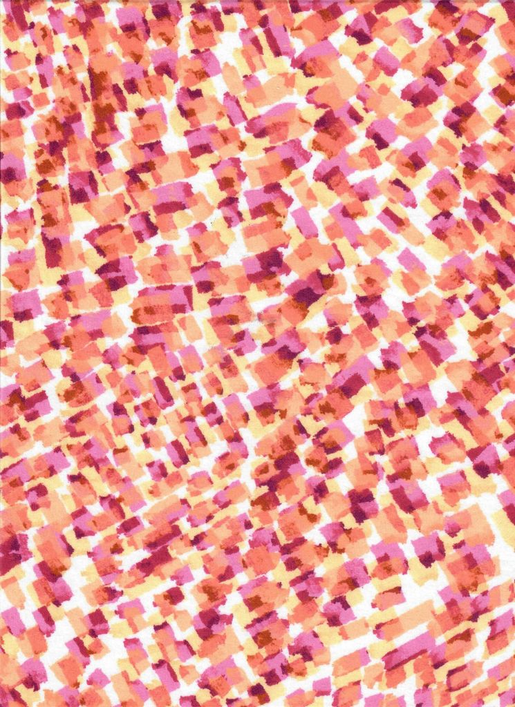 KNT4520-M11246D / PINK HOT / 96%POLY 4%SPAN DTY BRUSHED ABSTRACT DIGITAL PRINT