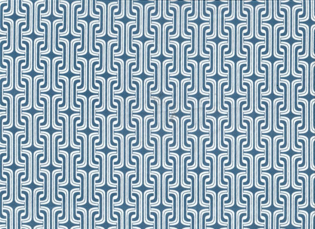 KNT4498-Q11121 / DENIM/IVORY / 96%POLY 4%SPAN DTY GEO PRINT