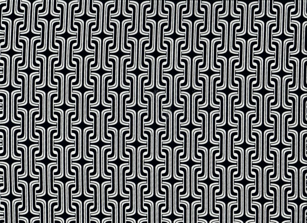 KNT4498-Q11121 / BLACK/IVORY / 96%POLY 4%SPAN DTY GEO PRINT