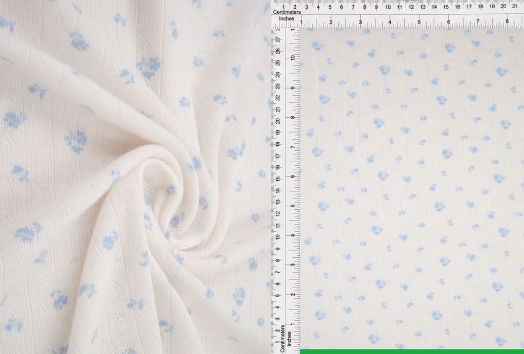 KNT4606-MS11366 / IVORY / 93%Poly 7%Span Cotton Style Ditsy Pointelle Print