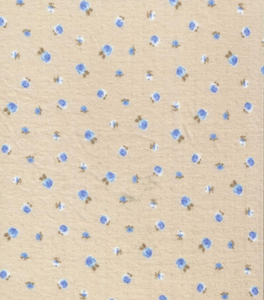 KNT4605-MS11364 / SAND / 93%Poly 7%Span Cotton Style Ditsy Pointelle Print