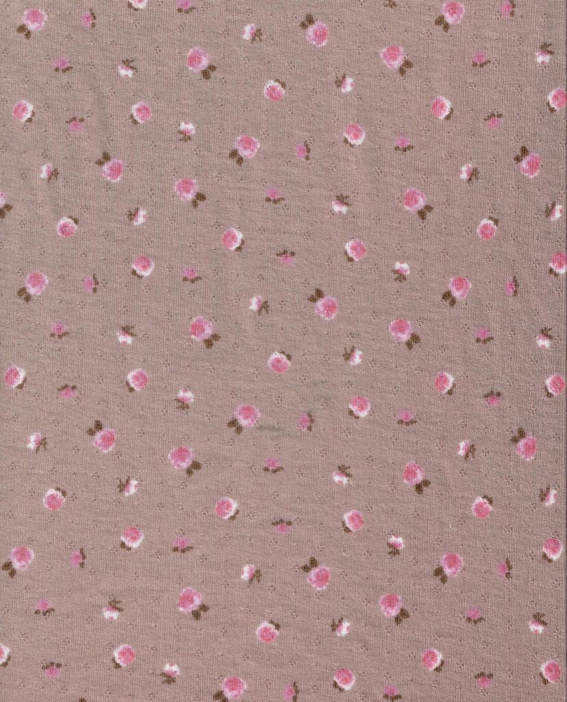 KNT4605-MS11364 / COCO / 93%Poly 7%Span Cotton Style Ditsy Pointelle Print