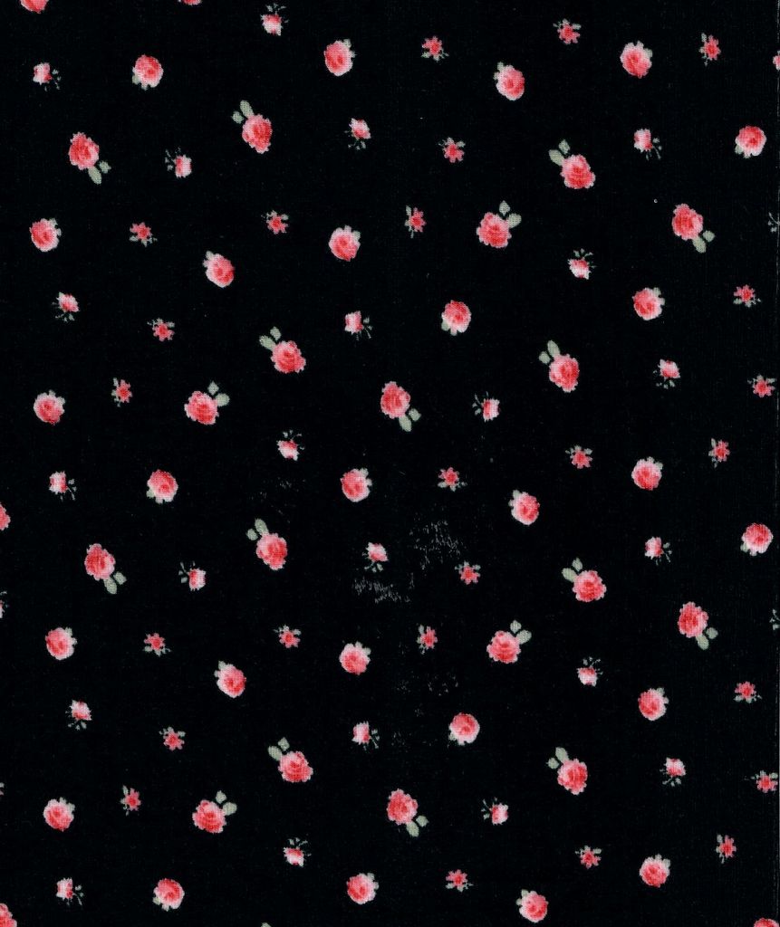 KNT4605-MS11364 / BLACK / 93%Poly 7%Span Cotton Style Ditsy Pointelle Print