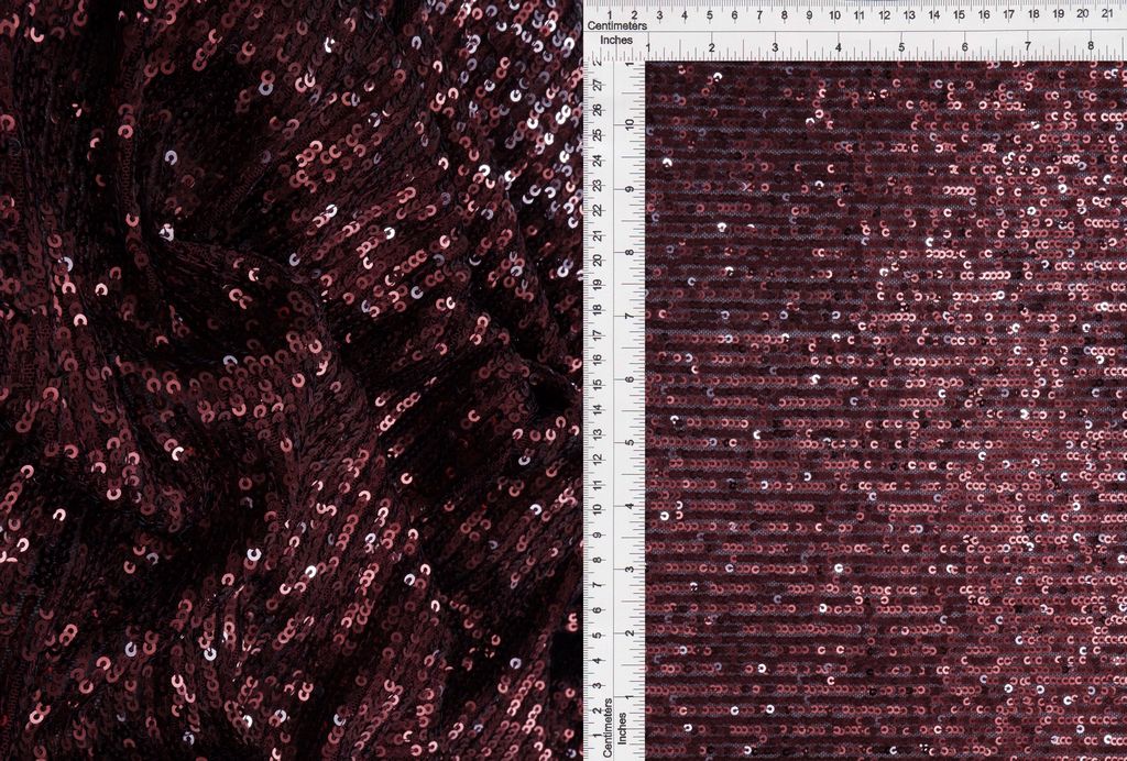 KNC-33543 / BURGUNDY / 93%POLY 7%SPAN EMBROIDERY