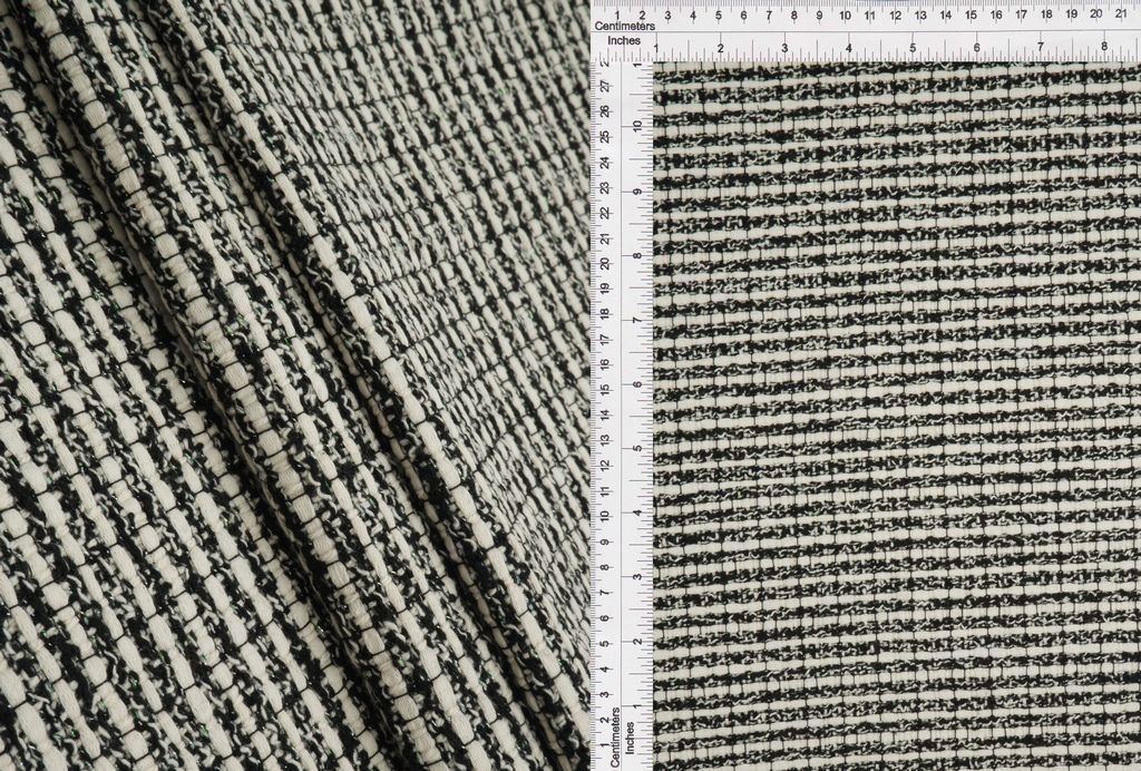 BOUCLE-33568 / BLACK/WHITE / 90%POLY 10%WOOL BOUCLE