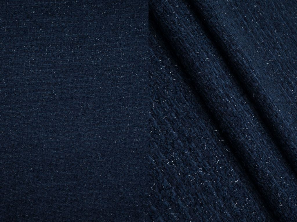 BOUCLE-33570 / NAVY / 90%POLY 10%WOOL BOUCLE