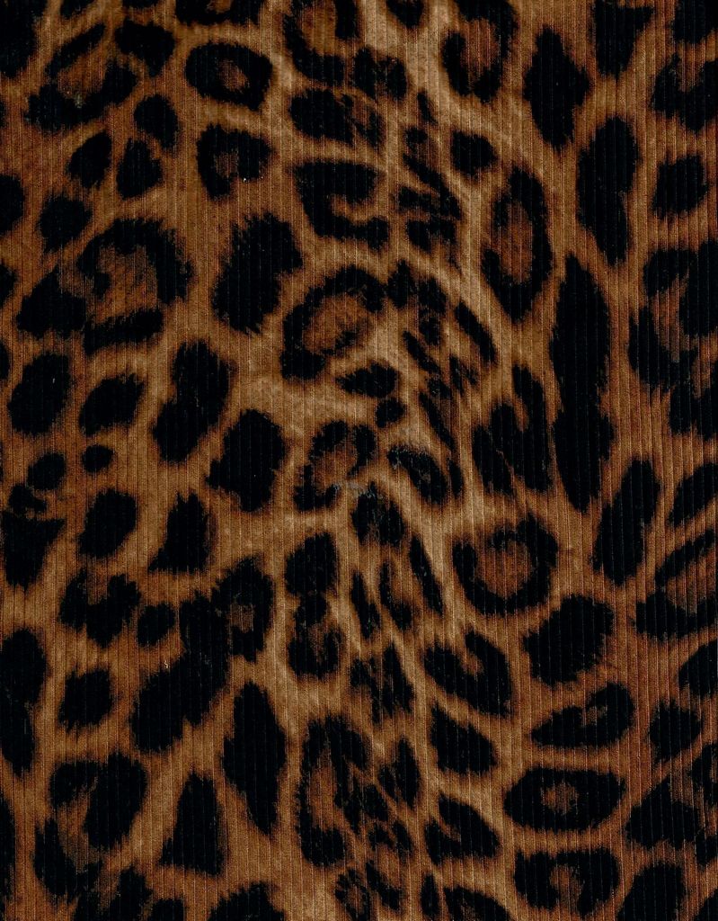 KNT3422-DU613 / BROWN / 87%POLY 13%SPAN 4X2 YUMMY RIB LEOPARD ANIMAL PRINT