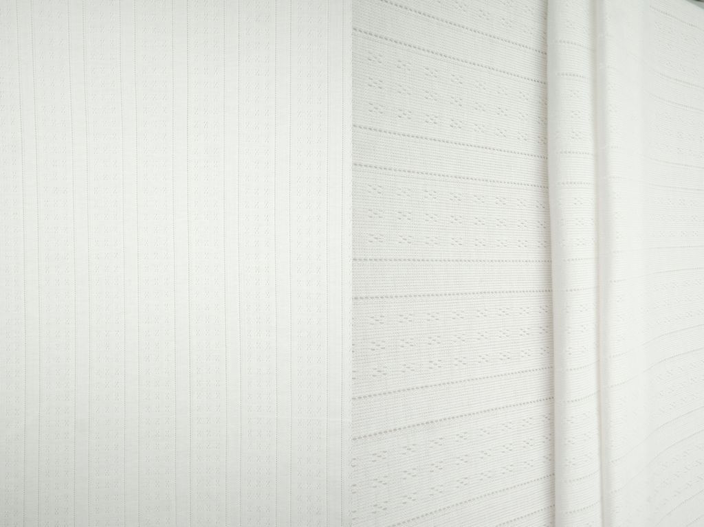 KNT4609 / IVORY / 65%POLY 35%RAYON COTTON STYLE POINTELLE RIB