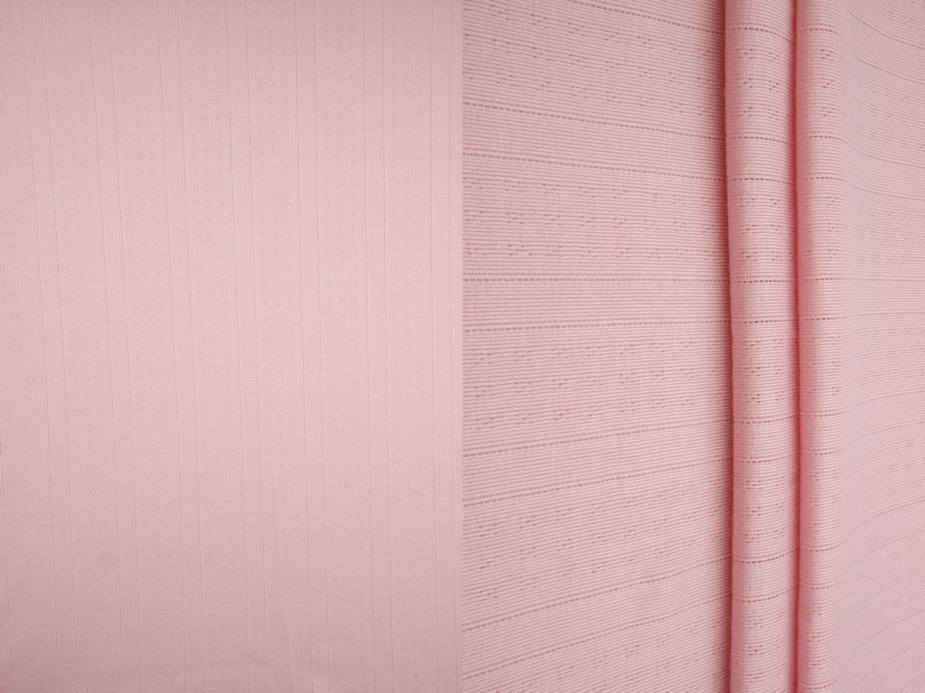 KNT4609 / PINK / 65%POLY 35%RAYON COTTON STYLE POINTELLE RIB