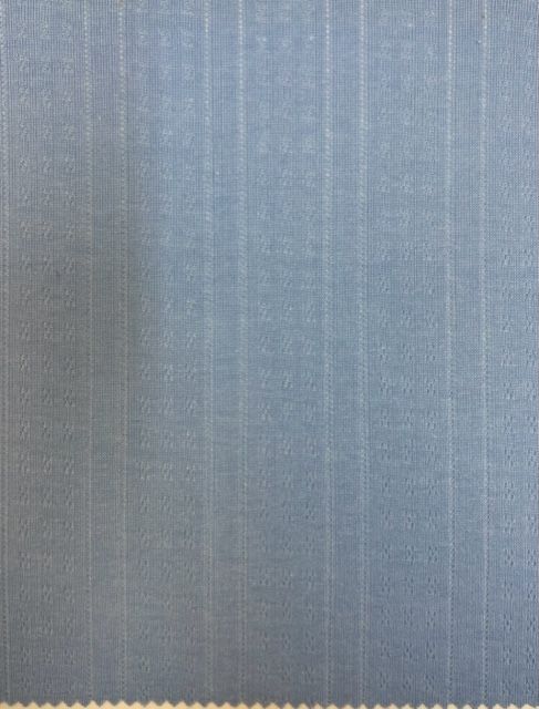 KNT4609 / BLUE LT / 65%POLY 35%RAYON COTTON STYLE POINTELLE RIB