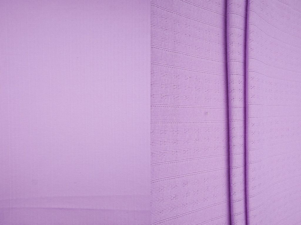 KNT4609 / LAVENDER / 65%POLY 35%RAYON COTTON STYLE POINTELLE RIB