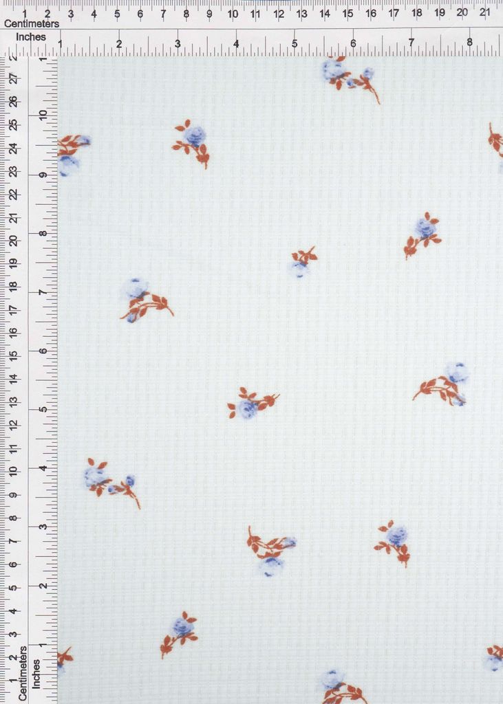 KNT3359-MS11372 / IVORY / 67%P 28%R 5%S POINTELLE DITSY RIB PRINT