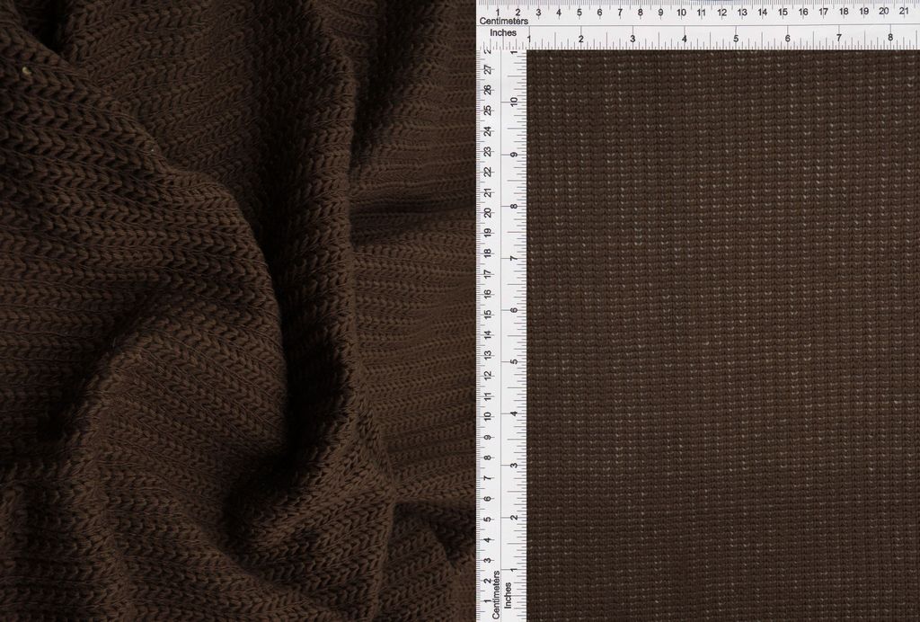 JACQ-4541 / BROWN / 64%POLY 34%RAYON 2%SPAN SWEATER JACQUARD SOLID