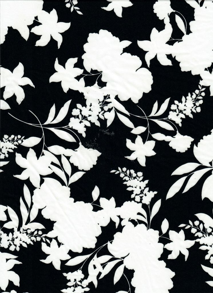 KNT4498-MS11299 / BLACK / 96%POLY 4%SPAN DTY FLORAL PRINT