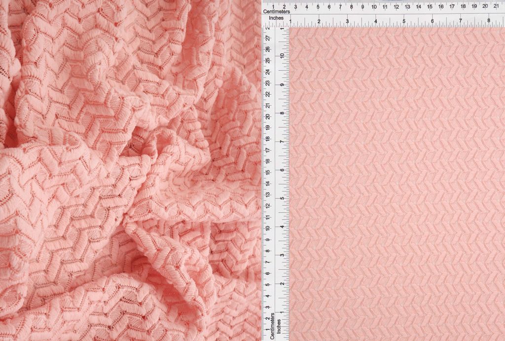 LACE4557 / PINK LT. / 98%POLY 2%SPANDEX CROCHET LACE