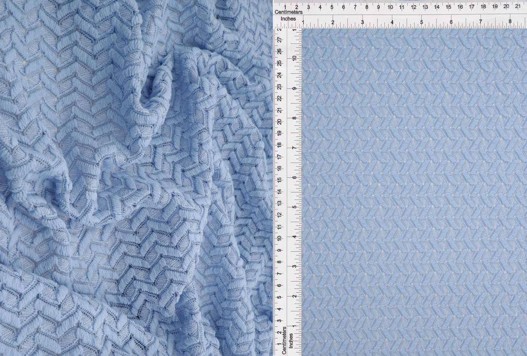 LACE4557 / BLUE POWDER / 98%POLY 2%SPANDEX CROCHET LACE