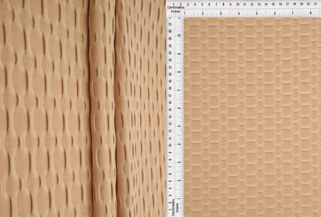 KNT4360 / TAUPE 792-R / 92%POLY 8%SPAN HONEYCOMB KNIT SOLID