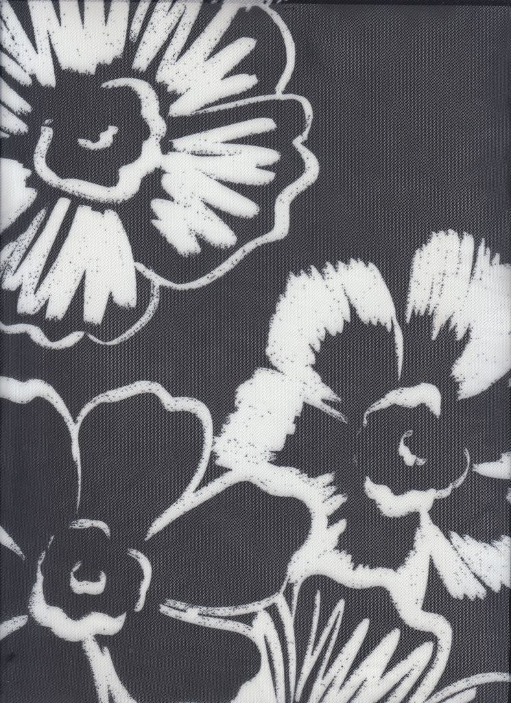 MESH-MS11138 / BLACK / 90%P 10%SP 2TONE LARGE FLORAL MESH DIGITAL PRINT